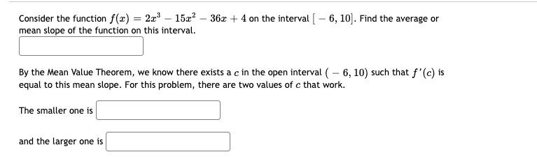 Solved Consider the function f(x)=2x3−15x2−36x+4 on the | Chegg.com