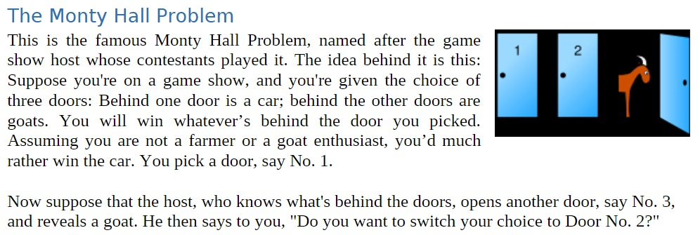 Solved The Monty Hall Problem This Is The Famous Monty Hall | Chegg.com