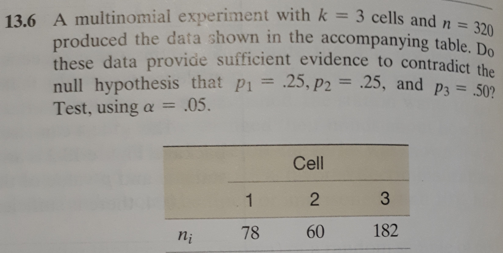 Solved 13. in the accompanying table. Do A multinomial | Chegg.com