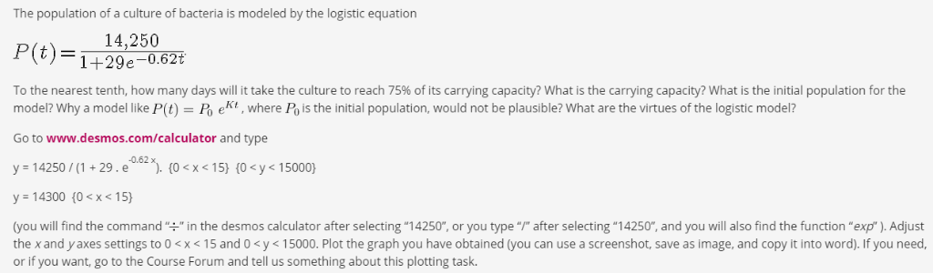 Solved The population of a culture of bacteria is modeled by | Chegg.com