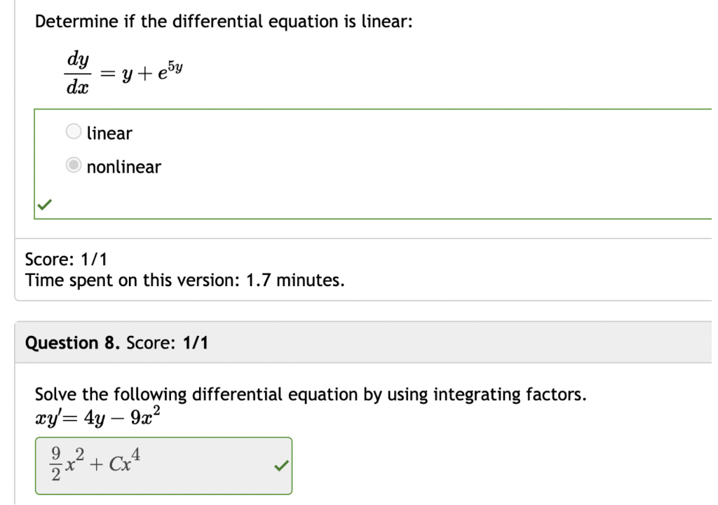 Solved Determine if the differential equation is linear: | Chegg.com