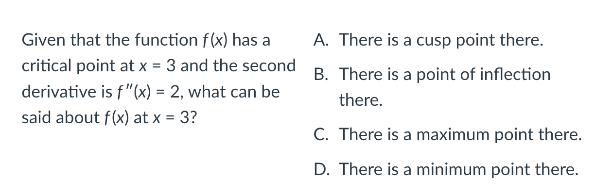 Solved A. There is a cusp point there. Given that the | Chegg.com