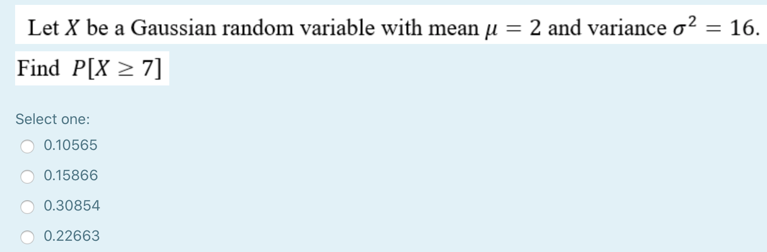 Solved Let X be a Gaussian random variable with mean u = 2 | Chegg.com