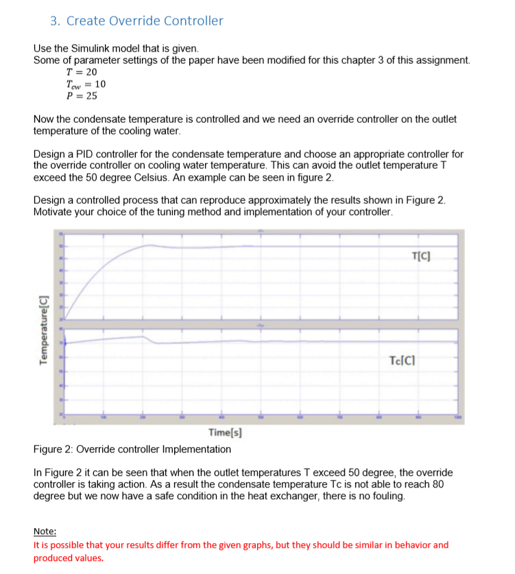 Override Controller 3. Create Override Controller Use the Simulink model | Chegg.com