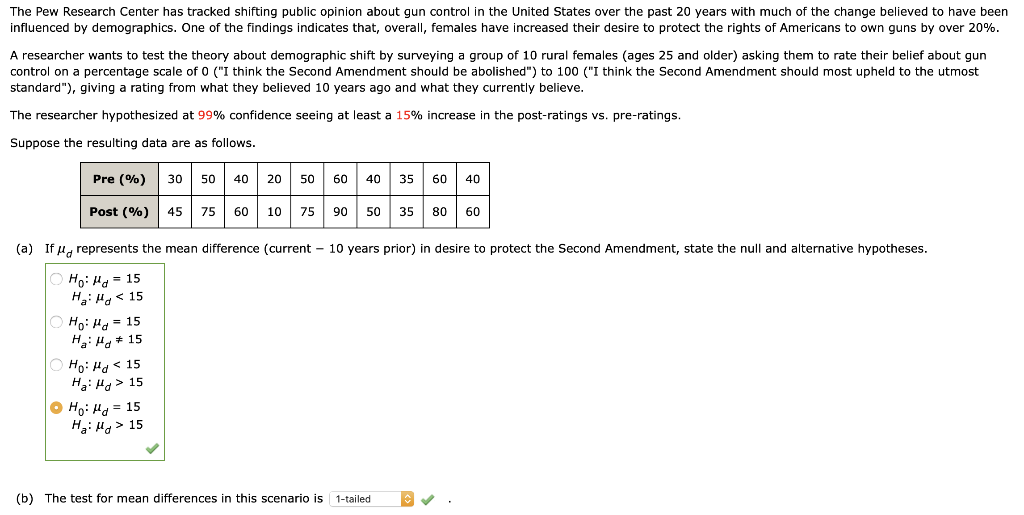 Solved (b) The Test For Mean Differences In This Scenario Is | Chegg.com