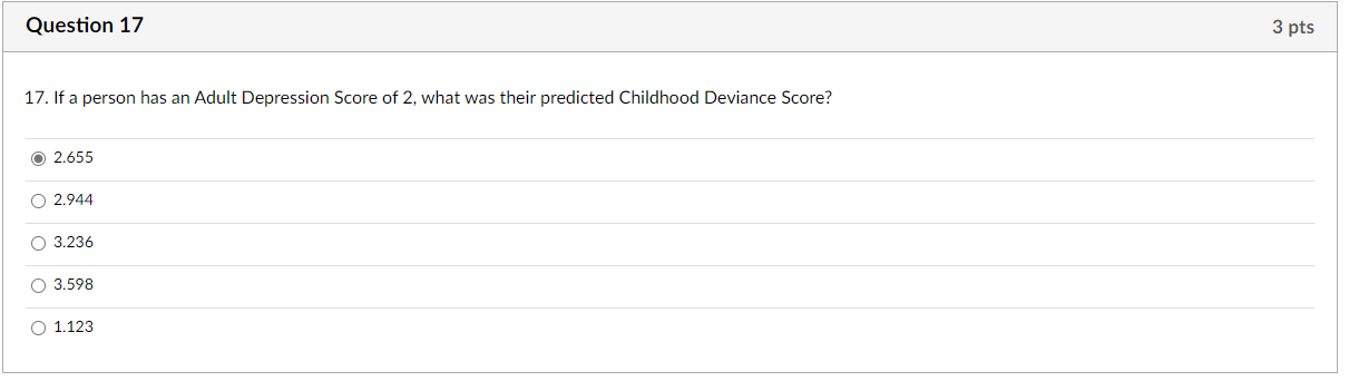 Solved Question 19 3 pts 19. What is the Standard Error of | Chegg.com