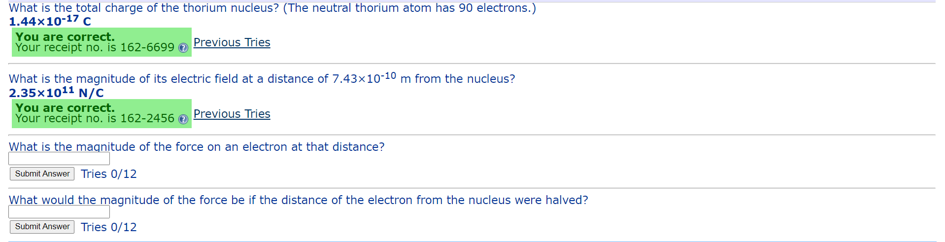 Solved Need help with these 2 physics exercises. Use info | Chegg.com