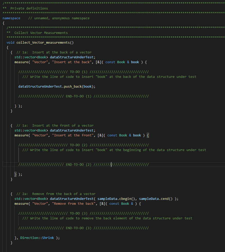 Solved C++ Program, Please complete TO-DO sections 2 and 3, | Chegg.com