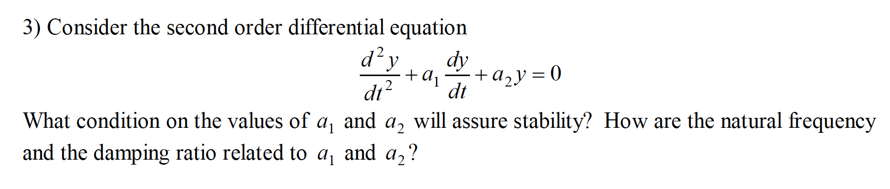 Solved Consider the second order differential | Chegg.com