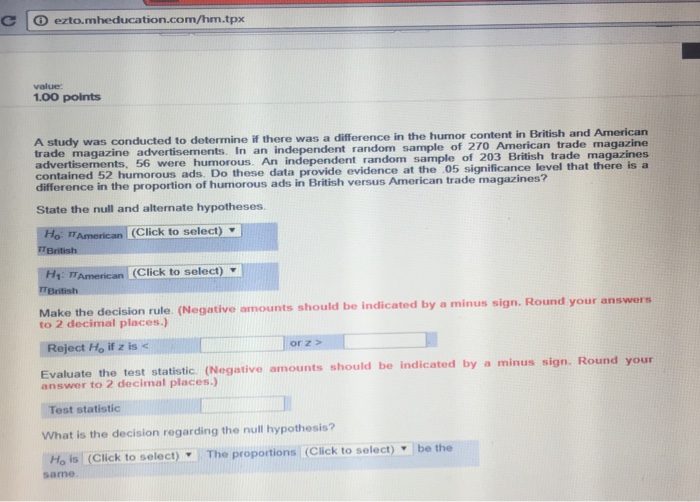 Solved A study was conducted to determine if there was a | Chegg.com