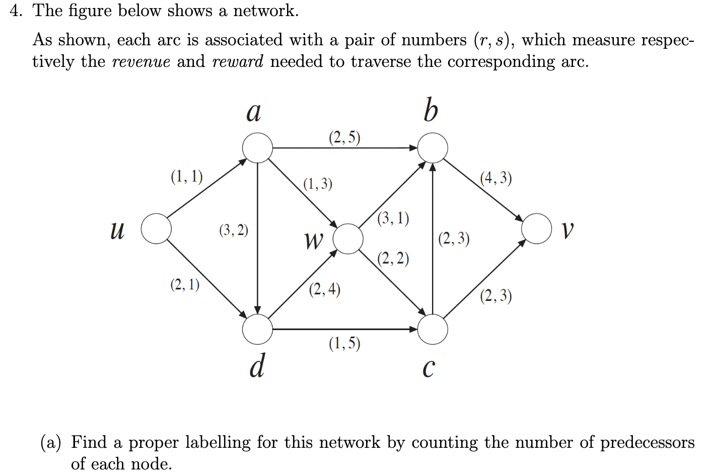 Solved 4. The figure below shows a network. As shown, each | Chegg.com
