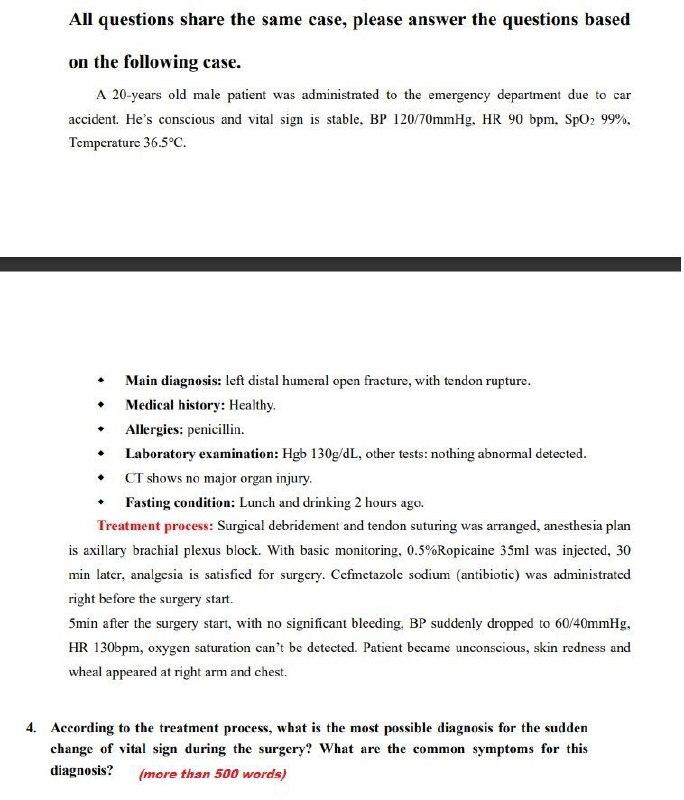 Solved It's a case solving question from MBBS belonging to | Chegg.com