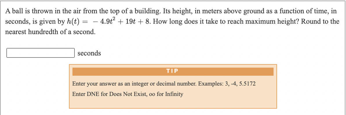 Solved A Ball Is Thrown In The Air From The Top Of A | Chegg.com