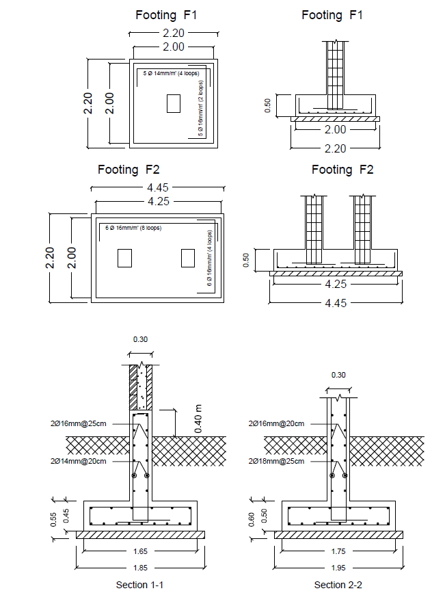 9. Determine the capacity of the water tank. Footings | Chegg.com