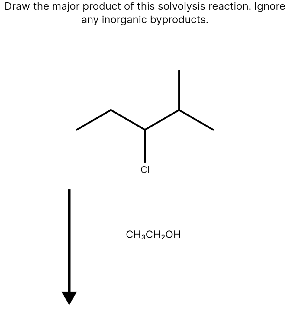 Solved Draw the major product of this solvolysis reaction. | Chegg.com