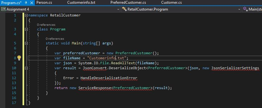 Solved this code is giving me errors when I'm trying to run | Chegg.com