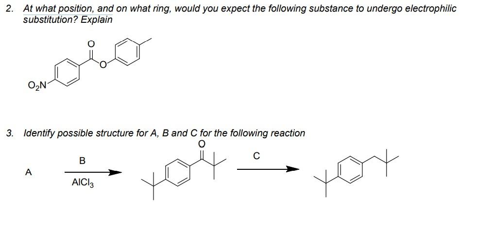 Solved 2. At what position, and on what ring, would you | Chegg.com