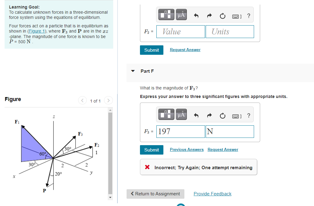 Solved μΑ E ? Learning Goal: To calculate unknown forces in | Chegg.com