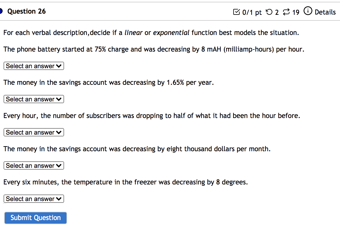 Solved Question 22 50/1 pt 52 19 Details • Find the formula | Chegg.com