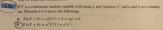 Solved 26 If Y is a continuous random variable with mean μ | Chegg.com