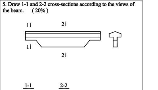 Solved 5. Draw 1-1 And 2-2 Cross-sections According To The | Chegg.com