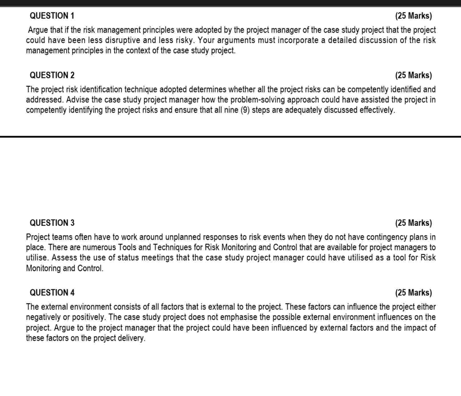 Project Either Solved QUESTION 3(25 Marks)Project teams often have to work | Chegg.com