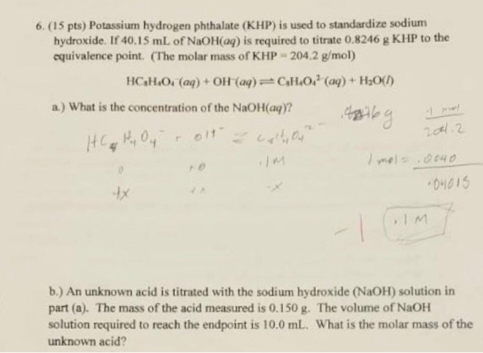 What Is The Concentration Of Naoh