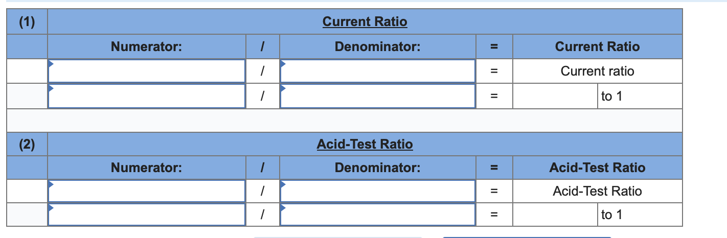 Solved Required:Compute the following: (1) current ratio, | Chegg.com