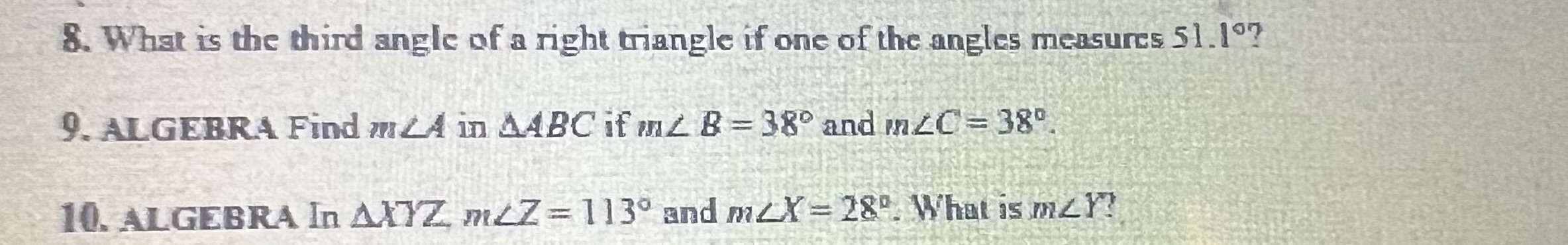 how to find third length of right angle triangle