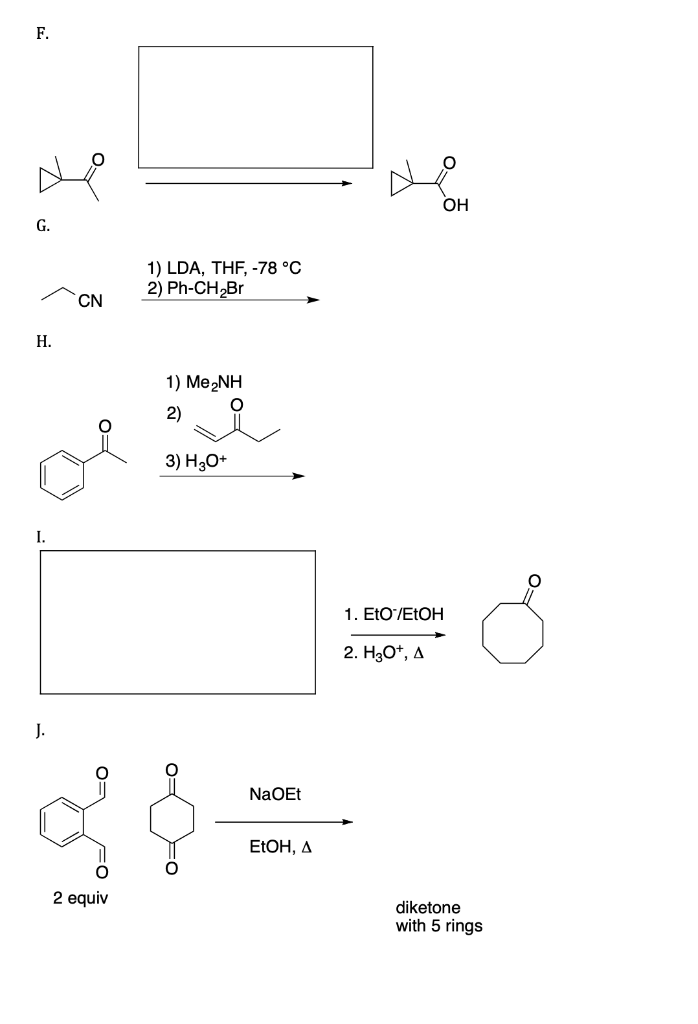 Solved III. Draw the missing starting materials, reagents or | Chegg.com
