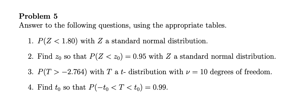 Solved Problem 5 Answer to the following questions, using | Chegg.com