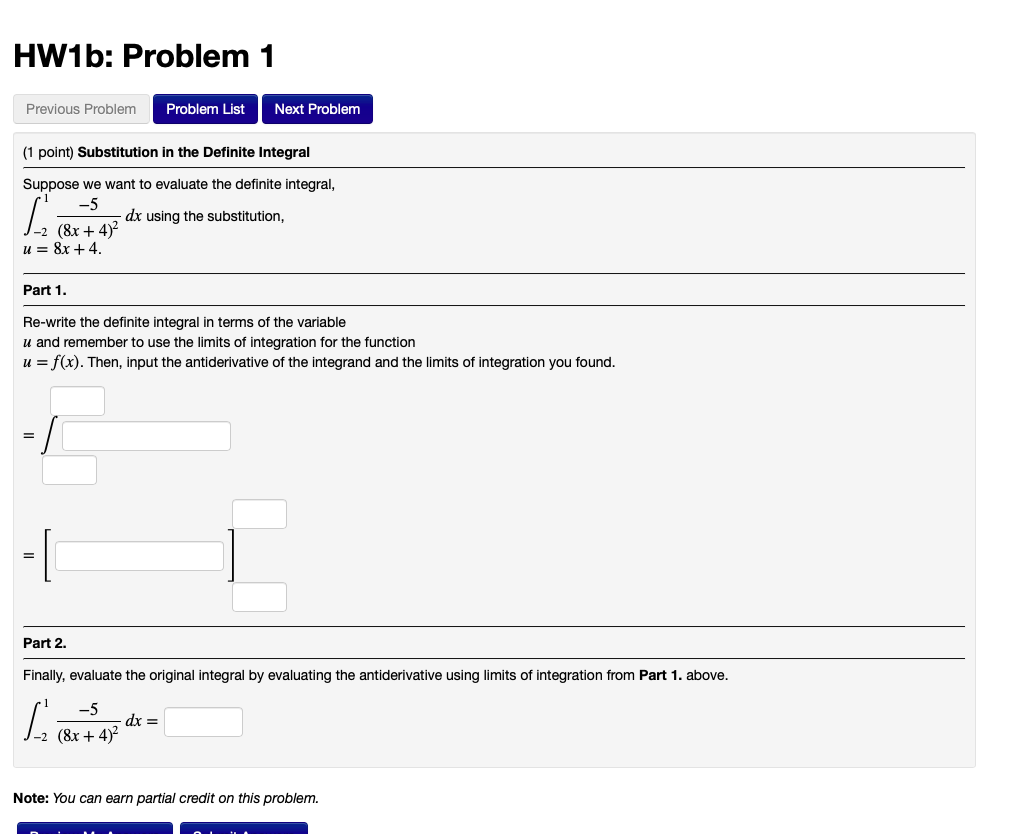 Solved HW1b: Problem 1 Previous Problem Problem List Next | Chegg.com