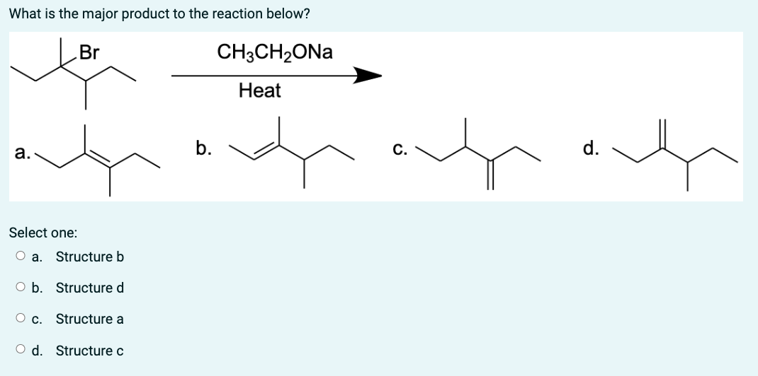 [Solved]: What Is The Major Product To The Reaction Below?