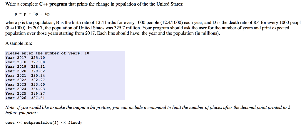Solved Write a complete C++ program that prints the change | Chegg.com