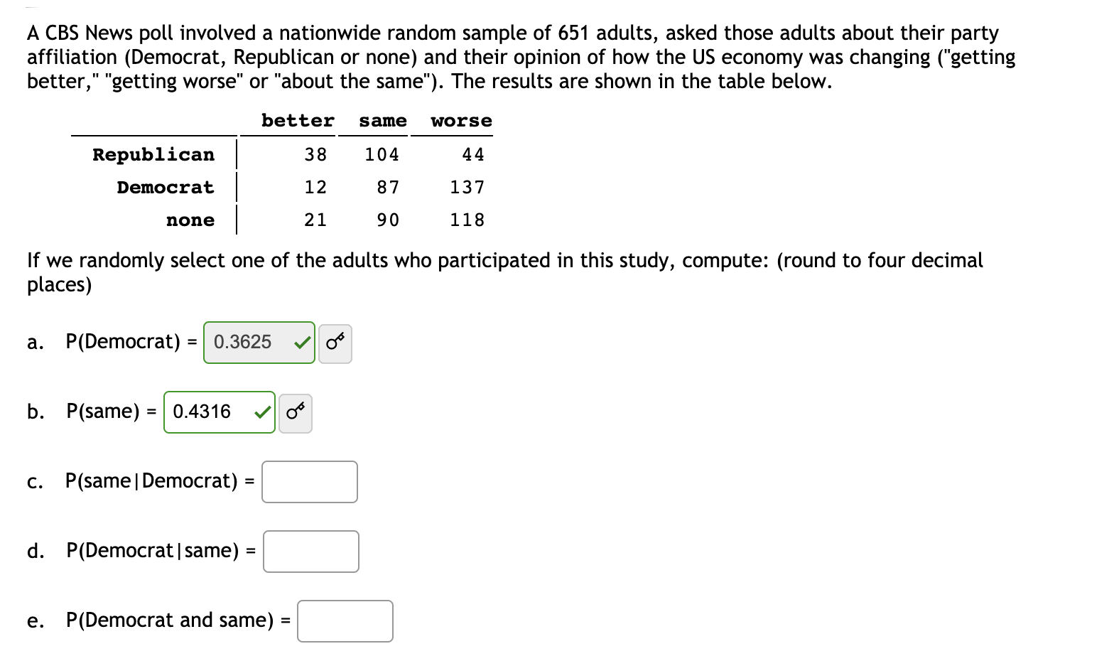 Solved A CBS News Poll Involved A Nationwide Random Sample | Chegg.com