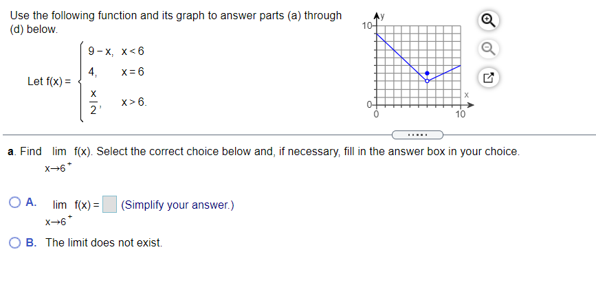 Solved 10-1 0 Use the following function and its graph to | Chegg.com