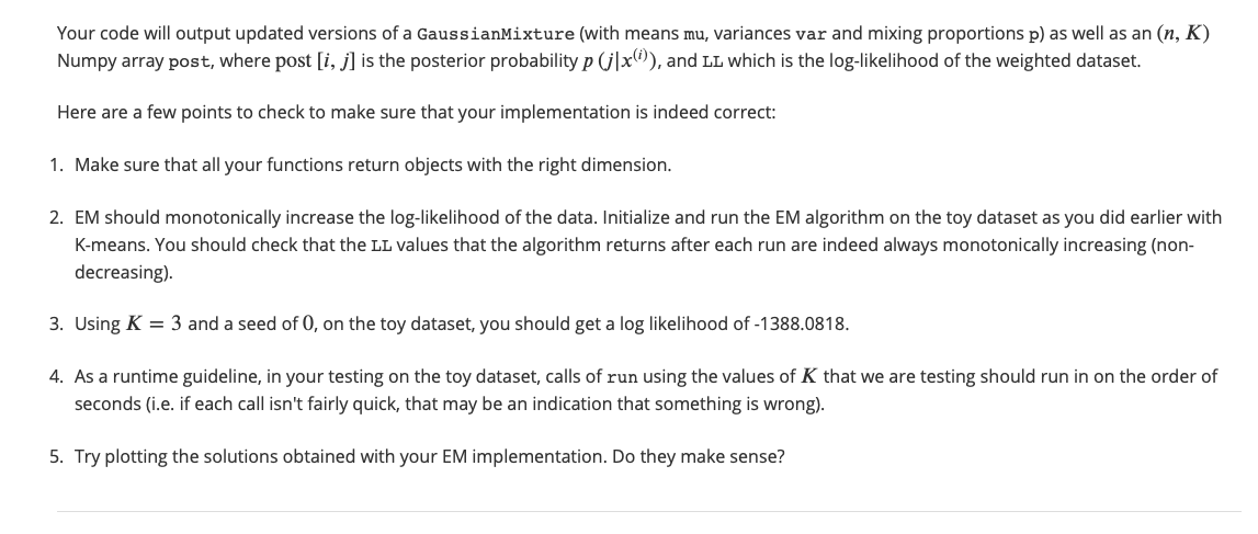 3. Expectation-maximization algorithm Bookmark this | Chegg.com