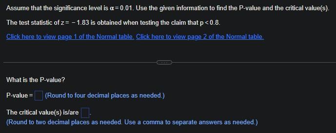 Solved Assume that the significance level is α=0.01. Use the | Chegg.com