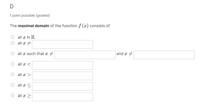 Solved \r\nB 1 point possible (graded) Does the function \\( | Chegg.com
