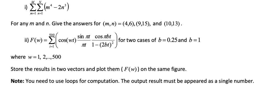 Solved Write a MATLAB program which computes the | Chegg.com