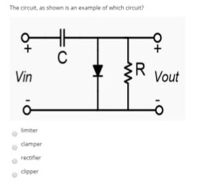 Dipper Example Solved The circuit as shown is an example of which circuit? | Chegg.com