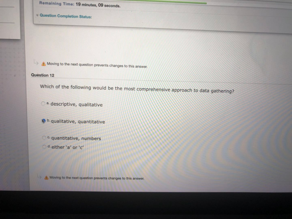 Solved Remaining Time: 19 minutes, 09 seconds. Question | Chegg.com