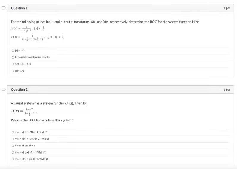 Solved D Question 1 1 pts For the following pair of input | Chegg.com