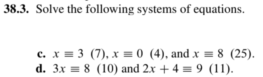Solved 38.3. Solve the following systems of equations. c. | Chegg.com