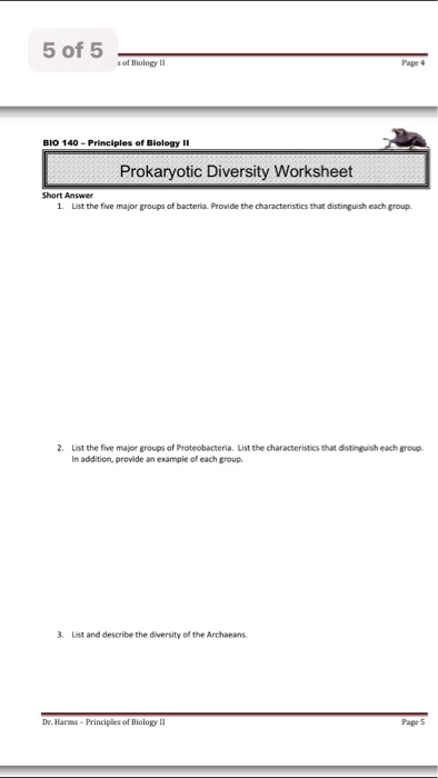 Characteristics Of Bacteria Worksheet - Promotiontablecovers