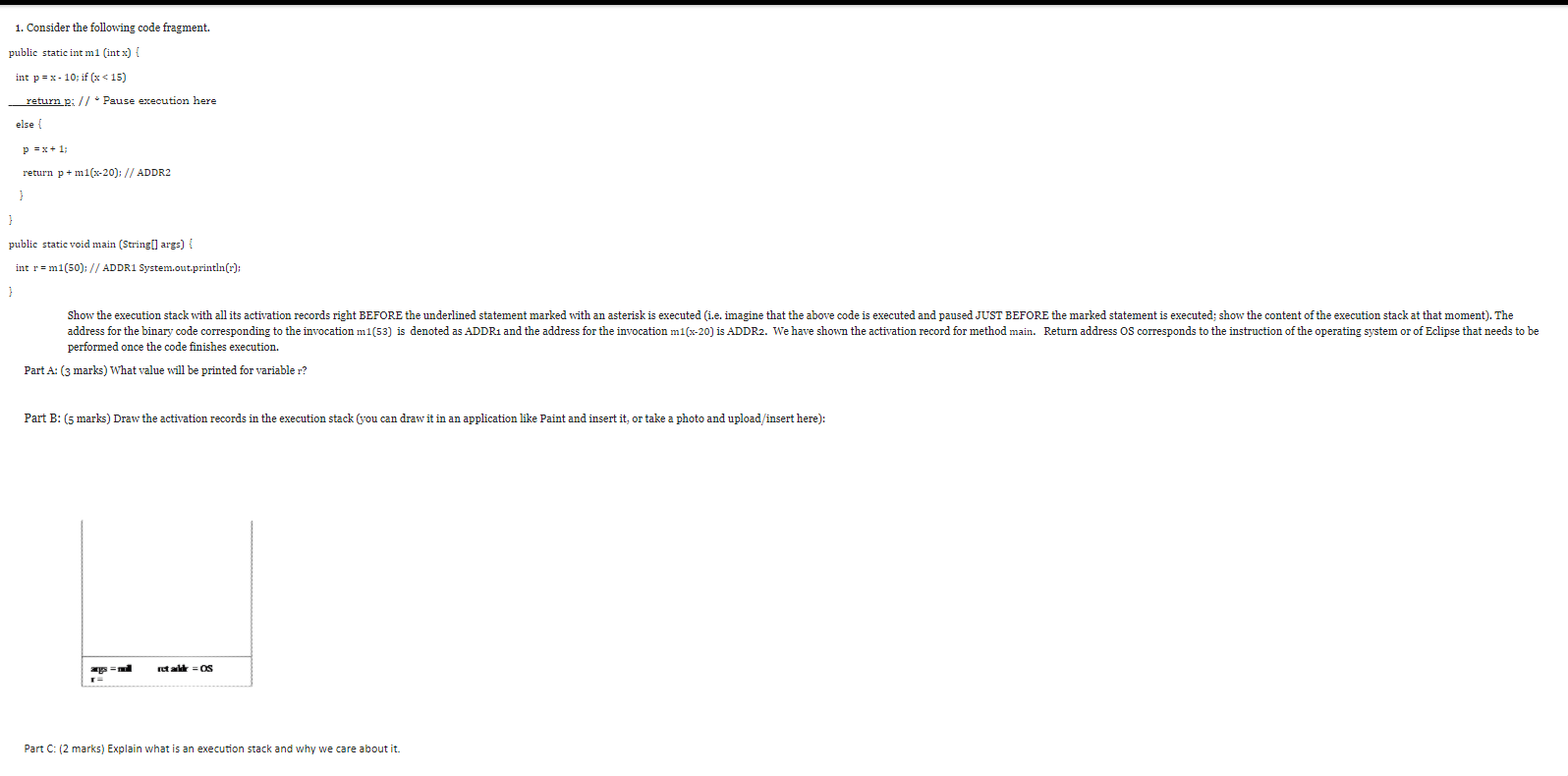 Solved performed once the code finishes execution. Part A: | Chegg.com
