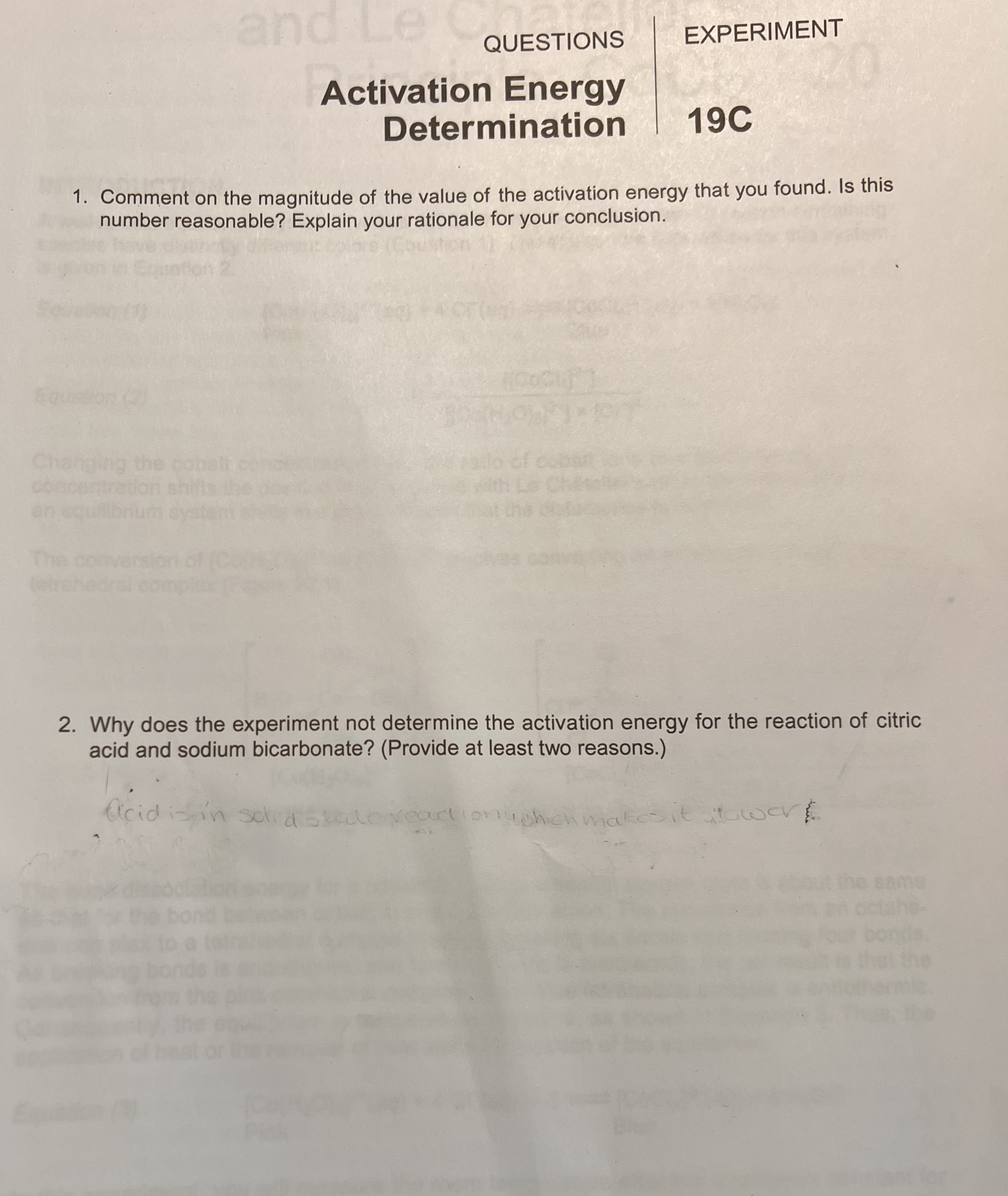 Solved Volume of balloon and water vapor Volume of water in