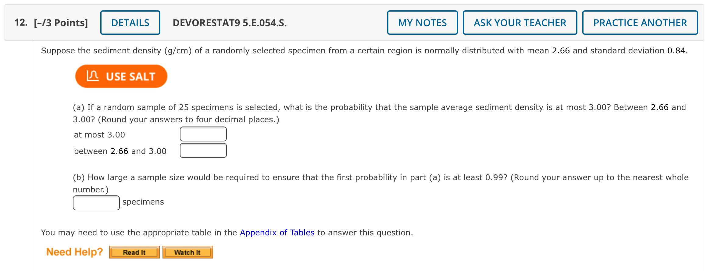 Solved Suppose the sediment density (g/cm) of a randomly