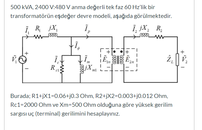 Solved The equivalent circuit model of a single-phase 60 Hz | Chegg.com