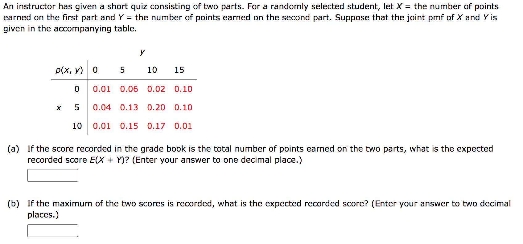 Solved An Instructor Has Given A Short Quiz Consisting Of | Chegg.com